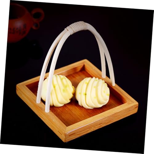 Plato para sushi pequeño con mango estilo japonés miniatura 7