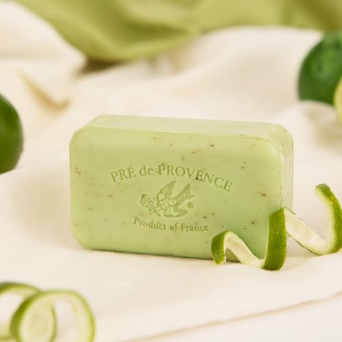 Image of Pre de Provence Artisanal Soap Bar, Natural French Skincare, Enriched with Organic Shea Butter, Quad Milled for Rich, Smooth & Moisturizing Lather, Lime Zest, 5.3 Ounce