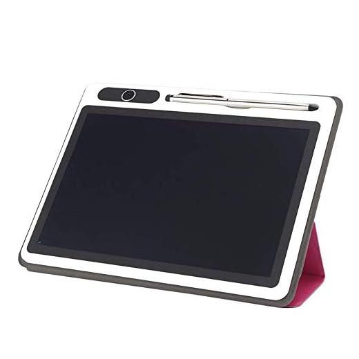 9-Inch Electronic Notepad LCD Tablet Drawing Pad Business Supplies Low Power Consumption for Daily Notes and Work Memos(Red (with Leather case))