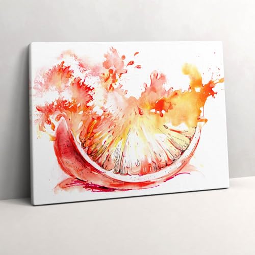 Tableau photo sur toile Wallfluent de 80x60cm peint en orange