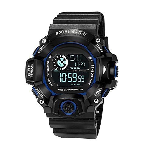 Image of Acnos Digital Sports Watch - Rugged Outdoor Multi-Function Countdown Timer & Alarm (WR30 Water-Resistant)