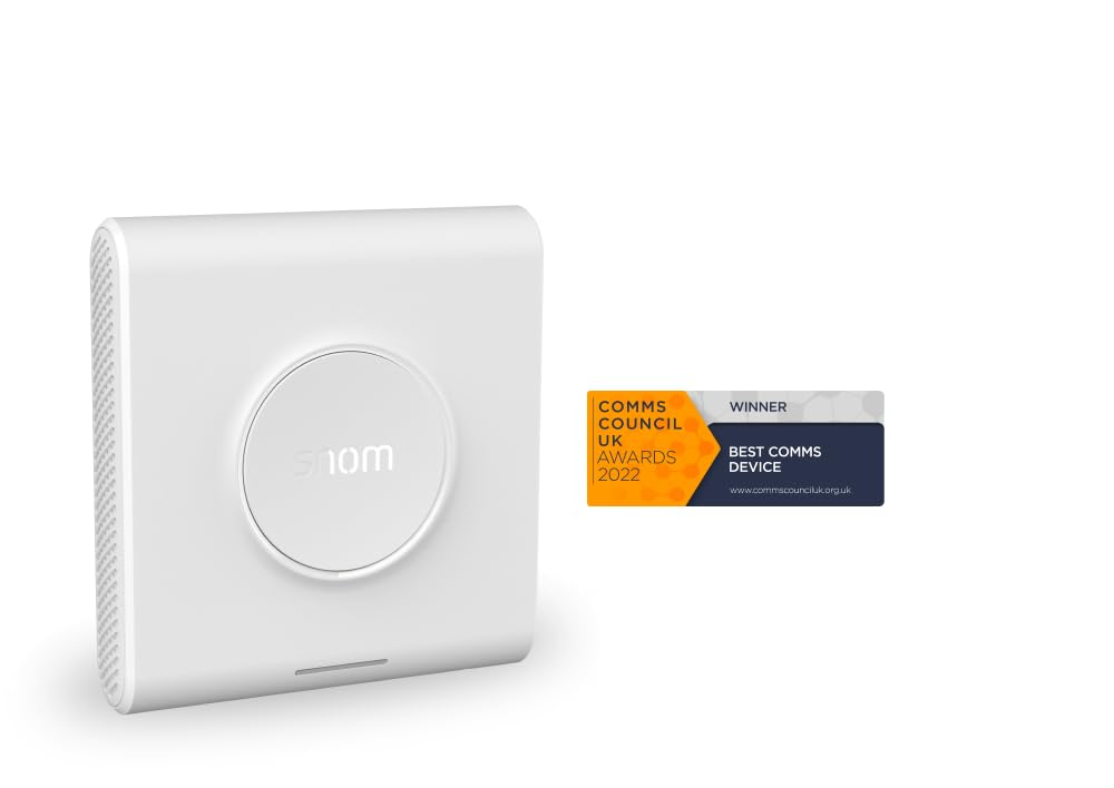 Snom M900 Base DECT - téléphone fixe sans fil téléphone fixe filaire Pour Installations Professionnelles - Jusqu'à 1000 Bases Et 4000 Combinés - Cryptage TLS Et Mises À Jour OTA