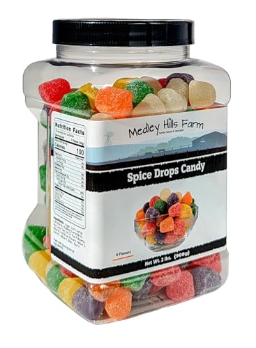 Caramelos Spice Drops 2 lb en envase reutilizable miniatura 2