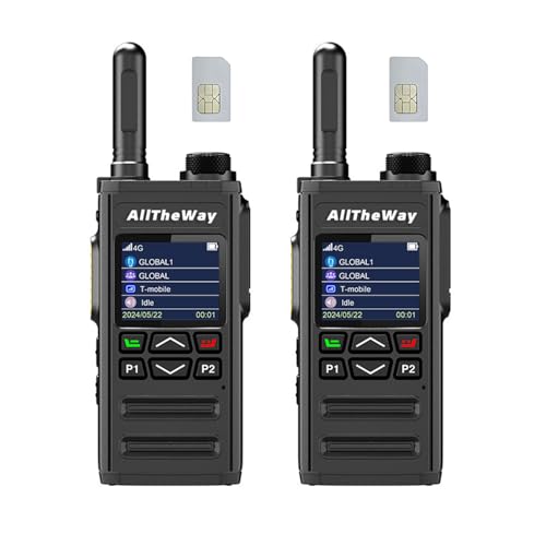 Global Walkie Talkie Unlimited Range Nationwide PTT Radios Long Range 4G& WiFi Supoort Two Way Radio with Flashlight for Logistics