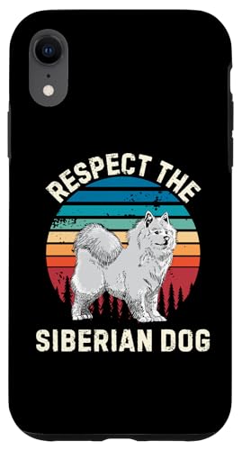 Carcasa para iPhone XR Retro Respeto El Perro Siberiano Vintage Siberian Dog Lover