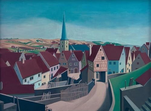 Peinture moderne Village franconien, idéal pour sublimer les murs de votre espace de vie