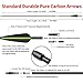 sanlida 24 PCs, 100% Pure Carbon, 0.003'' Straightness, Dragon 9 Flagship 24T Carbon Hunting Arrows for Compound Bow, Professional Standard Hunting Arrows with Removable Tips (400 Spine)
