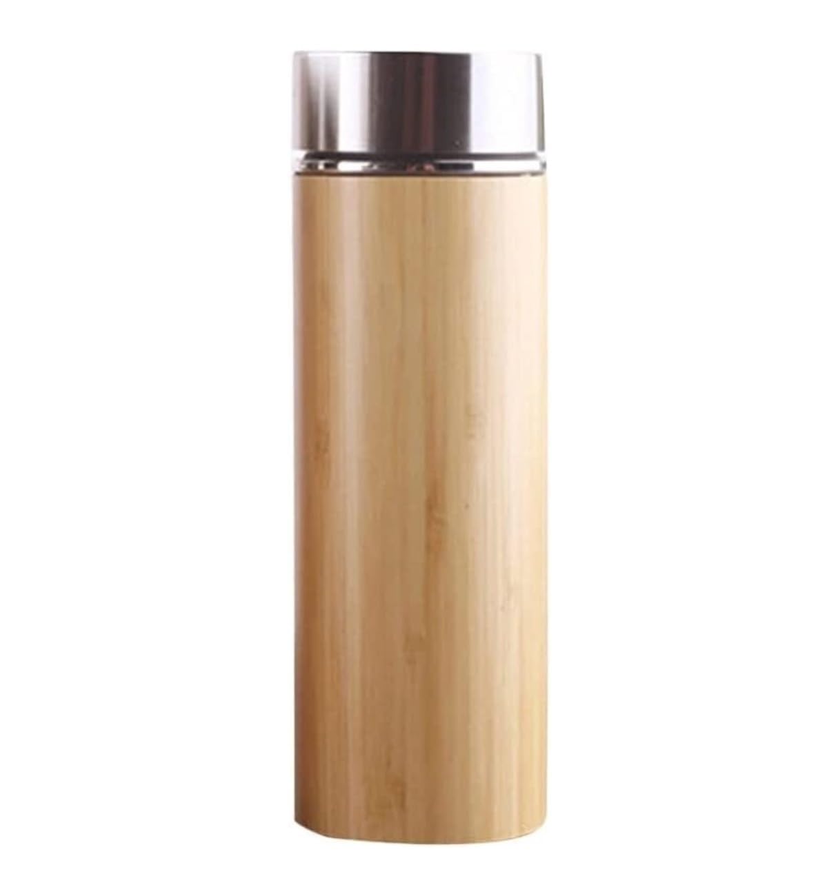 Butelka,Szczelna Naturalny Bambusowy Kubek Termiczny Butelka Ze Stali Nierdzewnej Termosy Kubek Do Herbaty Napoje(450ml)