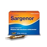 Sargenor, Integratore Alimentare con Arginina e Vitamina B12, Utile in Caso di Stanchezza Fisica e Mentale, Confezione da 20 Fiale