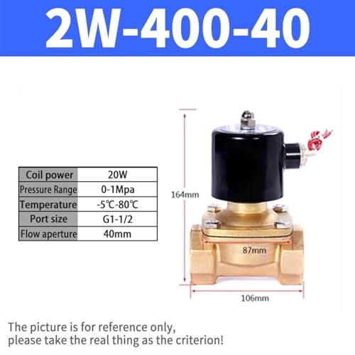 Electroválvula 2W de latón de 1/2 pulgada CA 110V para control de agua 3