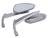 Motorcycle Spear Blade Mirror Grim Reaper Racing Mirrors chrome compatible with Harley Davidson MOTO GUZZI Honda Kawasaki Yamaha Suzuki street sport Cruiser Chopper Touring Custom Bike mirrors