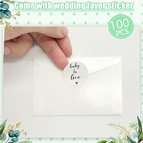 100 Pcs Glassine Envelopes Clear Envelopes And 100 Pcs Wedding Favor Stickers For Collecting Lottery Ticket Stamp Card Coin Gift Wedding Guest Favor Supplies Wedding Lotto Ticket Favors #TOP4