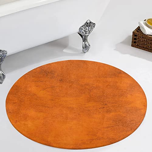 Lurnise Orange (3) Tapis Rond pour L'intérieur Et L pour Chambre d'enfant Rond