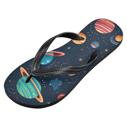 Space Planets Men's & Women's Classical Beach Rubber Sandal Flip Flop Comfortable Slipper 214B2805