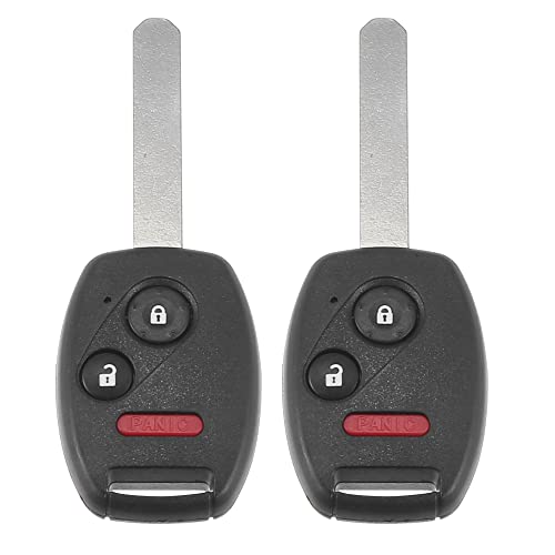 X AUTOHAUX 2pcs 433MHz CWTWB1U545 Replacement Smart Proximity Keyless Entry Remote Key Fob for Honda Pilot 2005-2008 3 Buttons with Door Key 46 Chip Uncut Car Ignition Key Fob