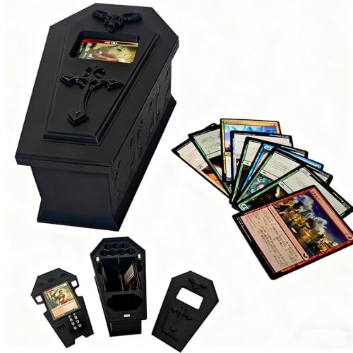 TCGADVN Premium Coffin Deck Box for MTG Commander Vampire Edgar Markov Deck Box with Dice Storage & Life Counter Holds 100 3.68 in Long Cards with Sleeve