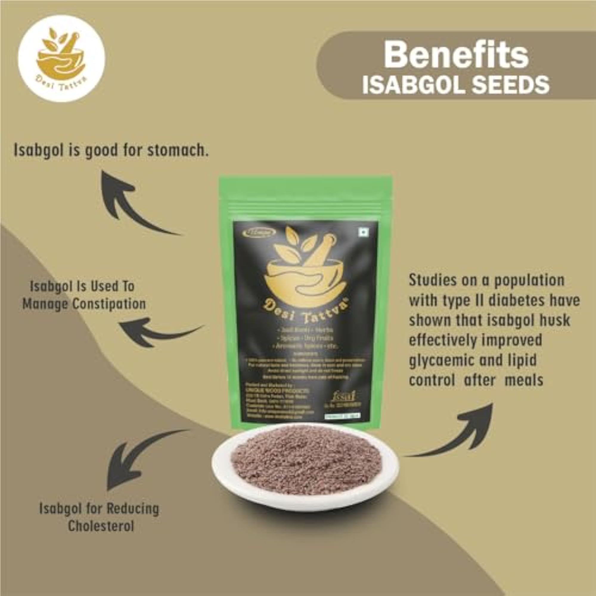 Desi Tattva- Isabgol Seeds - Plantago ovata