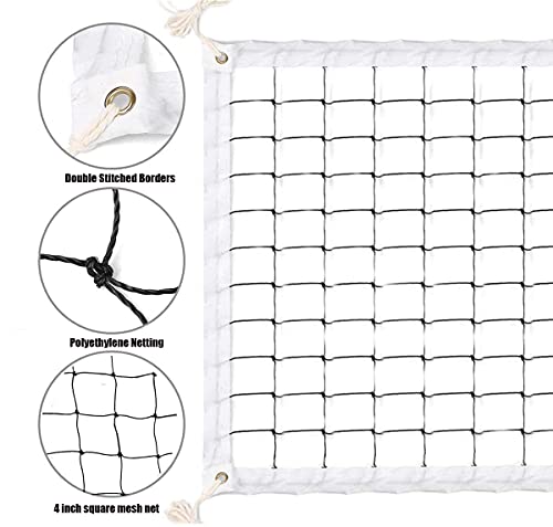 Splendoroute Volleyball Net, Outdoor Sports Classic Volleyball Replacement Net For Garden Backyard Beach (32 Ft X 3 Ft) Poles Not Included #TOP1