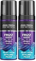 John Frieda Frizz Ease Dream Curls Air Dry Waves Styling Foam for Curls and Waves, Lightweight Formula, 147ml (Pack of 2)