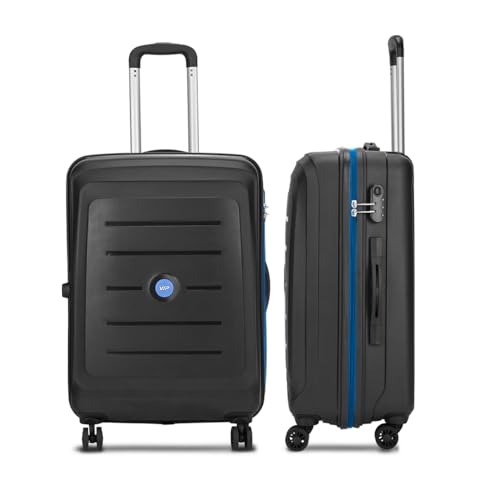 Image of VIP Corsa Check-in 66 Cm (Medium) 8 Wheels Polycarbonate Spinner Trolley Bags for Travel, Hard Case Lightweight Bag with Combination Lock, Tough Suitcase for Travel (Black)