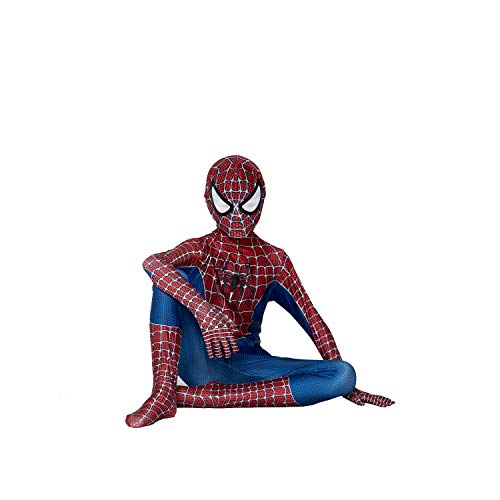 YUNFENG Kids Bodysuit Superhero Costumes Spandex Halloween Cosplay Costumes (X-Large, White/Blue)â€¦