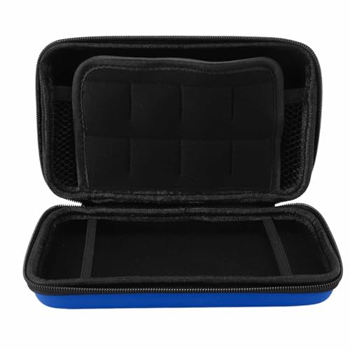 Image of LICAEVEY Portable Hard Shell Carry Case for New 3DS XL, Protective Travel Storage Bag with 8 Game Slots, Compatible with Super Edition, New 2DS XL, GPD 5.5in Gamepad Tablet (Blue)