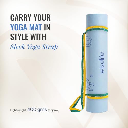 Image of Wiselife Kids Yoga Mat Non-Slip - Playtime For KIds 6mm Extra Thick, Soft, Easy to Fold, Anti Skid, Anti Slip (Blue)