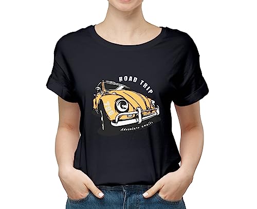 Image of Road Trip CAR 100% Cotton Round Neck Graphic Printed T Shirt for Men Women,Travel t Shirt,Adventure t Shirt