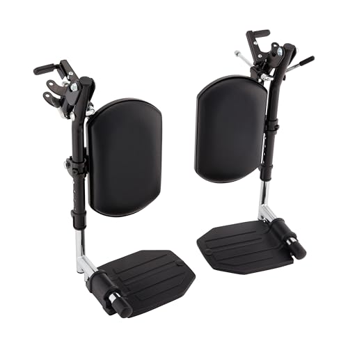 Invacare Wheelchair Elevating Legrest with Padded Calf Pads, Footrest with Swing Away Function...