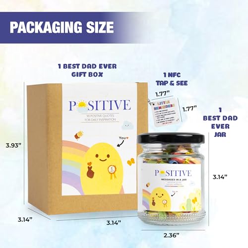 Uplift Your Spirit: 90 Positive Messages in a Jar with NFC Keychain for Self-Care and Motivation - Image 5