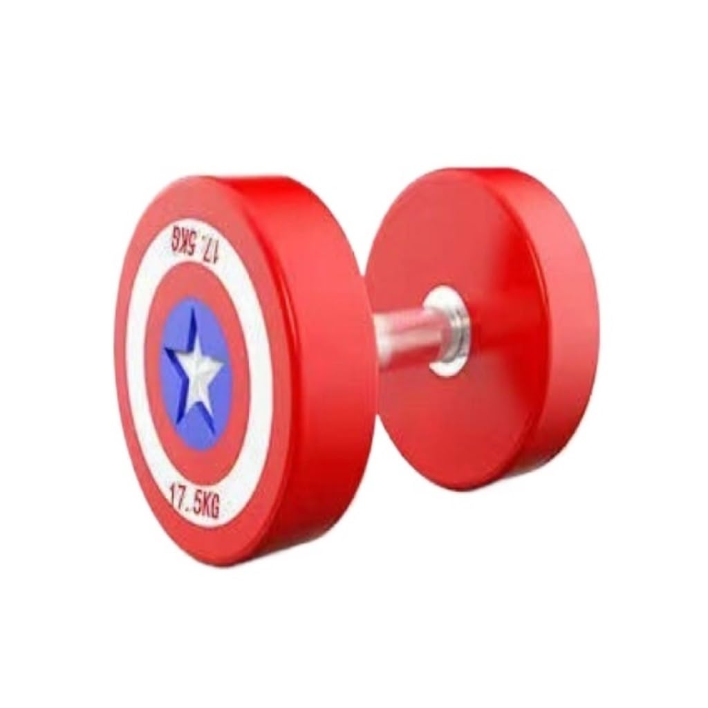 Manubri Capitan America Manubri Attrezzature per il fitness Manubri rivestiti in gomma PU per uomo e donna Palestra Sport a casa Bilanciere