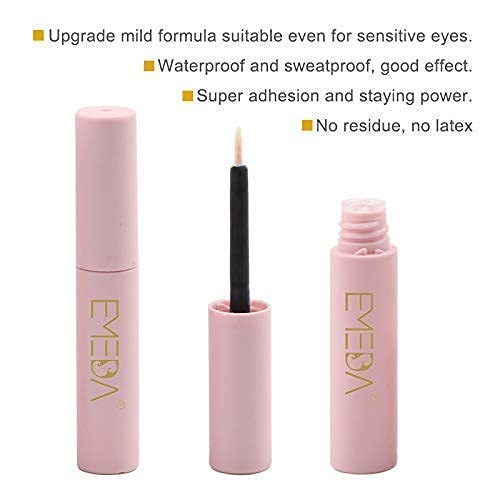 Miniatura 7 de 10 pares de pestañas postizas naturales y pegamento blanco