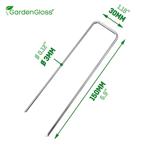 Gardengloss Anti-Roest Stalen Grondankers (50 Stuks) - Stevige Grondankers Voor Onkruidmat, Tuinmat, Schutting & Camping… - Image 3