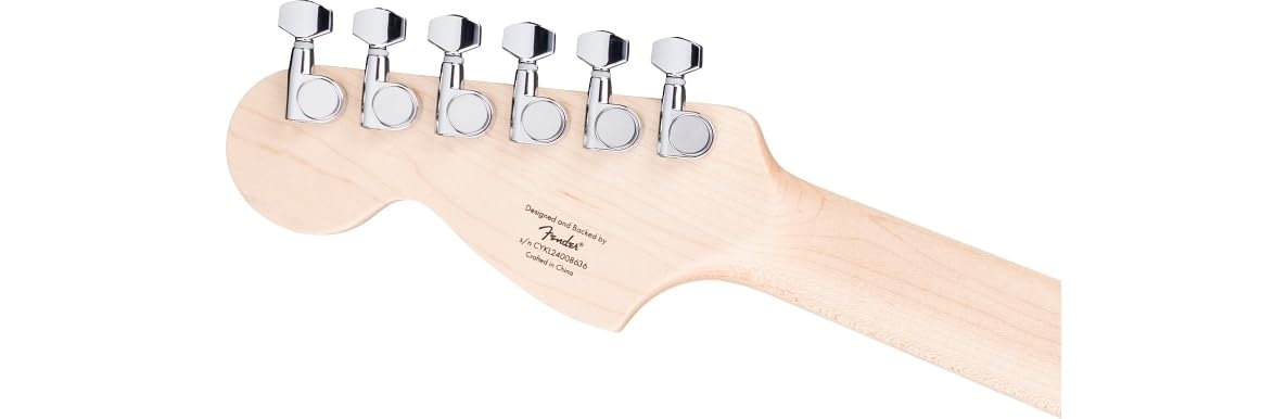 Squier by Fender Affinity Series Stratocaster Junior HSS, tastiera in acero, nero metallizzato