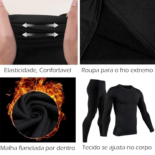 Calça Masculino Térmica Roupa De Frio Extremo Segunda Pele Legging Ciclismo Caminhada Corrida