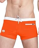 Blugibedramsh Mens Boardshorts Swim Trunks, US M/Asia XL, Orange