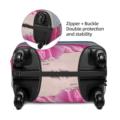 Hibiscus Flower Elastic Travel Luggage Cover, Washable Spandex Suitcase Protector, Anti-Scratch Fits 18-32 Inch4