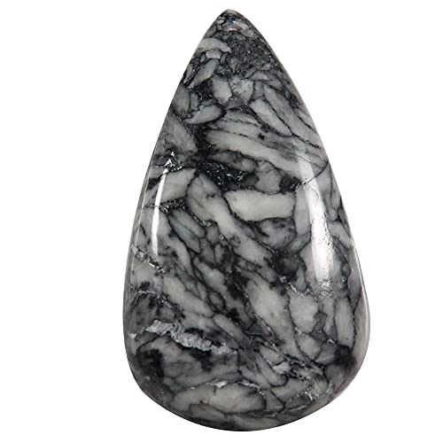 Jaspe Pinolith Poire Cabochon 39,8 carats pierre naturelle de collection Qh31