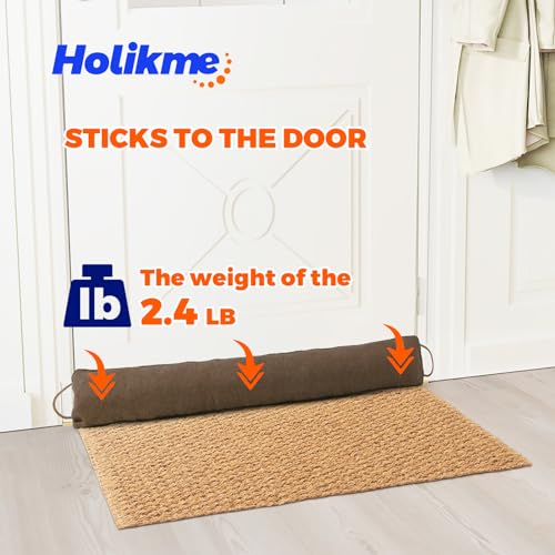 Image of Holikme Weighted Door Draft Stopper - Under Door Seal, 32inch Brown