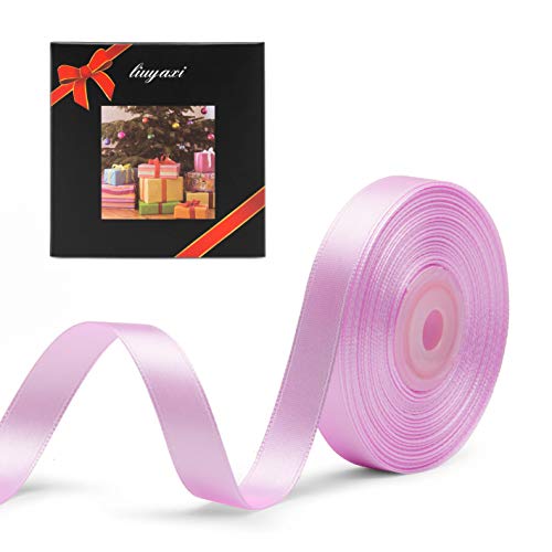 Image of Solid Color Double Faced Lavender Satin Ribbon 1 /2 inch X 25 Yards, Ribbons Perfect for Crafts, Wedding Decor, Bow Making, Sewing, Gift Package Wrapping and More