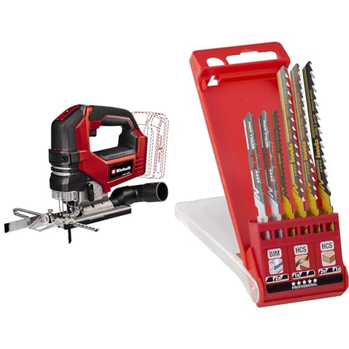 Einhell Professional Akku-Stichsäge TP-JS 18/135 Li BL Power X-Change (18 V, 135 mm Schnitttiefe in Holz, 26 mm Hubhöhe, Brushless, inkl. Sägeblatt, ohne Akku, inkl. Stichsägenblätter-Set) Einhell Professional Akku-Stichsäge TP-JS 18/135 Li BL Power X-Change (18 V, 135 mm Schnitttiefe in Holz, 26 mm Hubhöhe, Brushless, inkl. Sägeblatt, ohne Akku, inkl. Stichsägenblätter-Set)