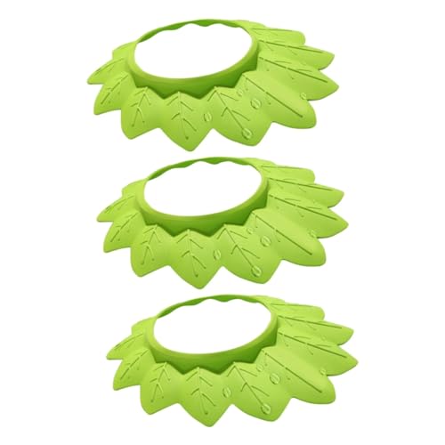 minkissy 3 Stücke Infant Badebürste Einstellbare Blattform Baby Duschhaube Kleinkind Haarwaschschild