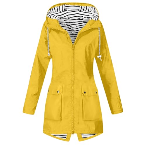 Cexiakong Chaqueta softshell de color liso para mujer, forrada con rayas, chaqueta de senderismo transpirable, chaqueta ligera con capucha, chaqueta con cremallera, chaqueta para exteriores, chaqueta