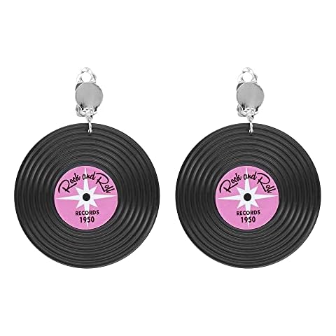 Pendientes de disco de vinilo años 50 Cover