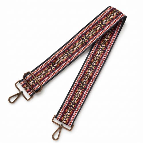 Image of Flower Purse Strap Replacement Embroidery Crossbody Shoulder Strap for Handbag Canvas Purse Extender Accessories