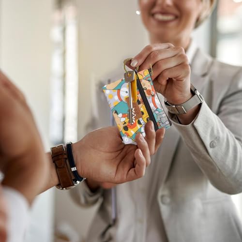 Image of Coin Bag, Waterproof Coin Wallet Small Coin Purse with Zipper and Keyring, Cute Coin Pouch for Women and Girls, Change Purse Mini Storage Bag for Coin, Cards, Keys, Lipsticks (green)