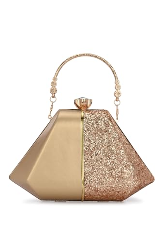 TOOBA Women's Handcrafted Beautiful Bling Box Clutch Bag - Image 6