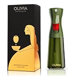 FLAIROSOL Olivia Oil Sprayer for Cooking, 200ml Glass Olive Oil Sprayer, Continuous Cooking Spray Dispenser with Portion Control for Kitchen, Air Fryer, Salad(Green Bottle, Gold Print)