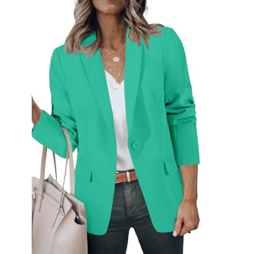 Casual Blazers for Women Business Work Office Suit Jackets Loose Fit Open Front Long Sleeve Cardigan Summer Spring Coat3