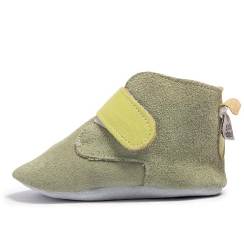 Prewalker Baby Soft Sole Leather Suede Bootie Green Goblin Unisex
